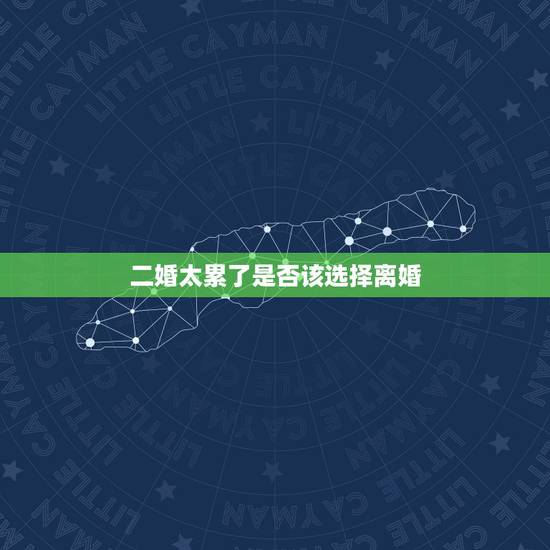 二婚太累了是否该选择离婚，离婚了的人不想再婚，又怕父母担心，该怎么办？
