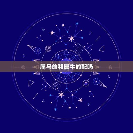 属马的和属牛的配吗，85牛男和90马女结婚了