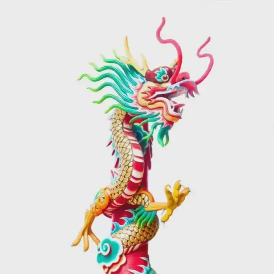 辰龙今日财运方位示意 水墨生肖龙财运解析