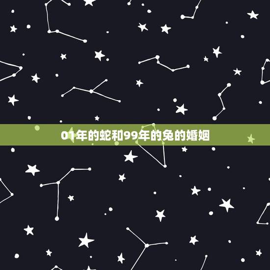 01年的蛇和99年的兔的婚姻，99年的兔子和01年的蛇