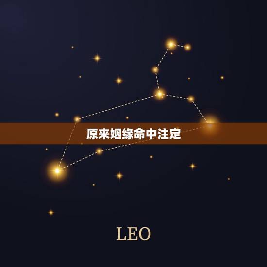 原来姻缘命中注定,听说姻缘命中注定的介绍 原来姻缘命中注定,听说姻缘命中注定的介绍
