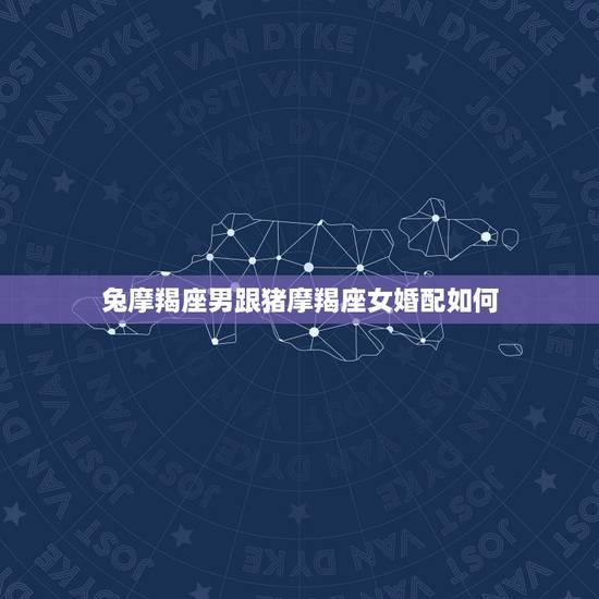 兔摩羯座男跟猪摩羯座女婚配如何，属猪男摩羯座和属兔女摩羯座的相配吗