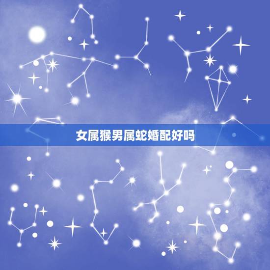 女属猴男属蛇婚配好吗，为什么蛇和猴相配又相克