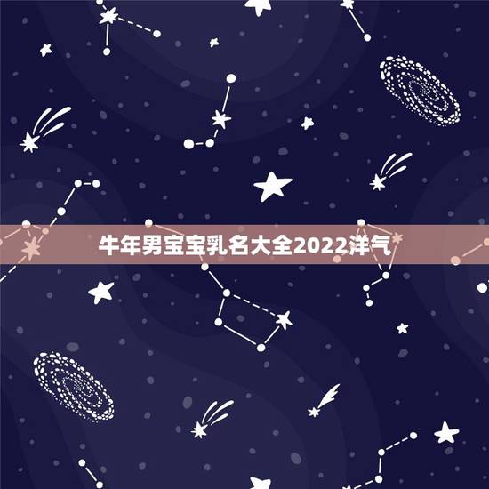 牛年男宝宝乳名大全2022洋气，宝宝小名大全2022 洋气