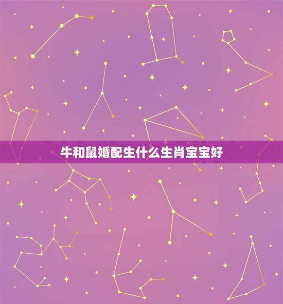牛和鼠婚配生什么生肖宝宝好，属鼠和属牛之人生什么属相的孩子比较好？