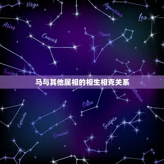 马与其他属相的相生相克关系