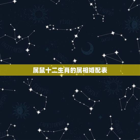 属鼠十二生肖的属相婚配表,属鼠的属相婚配表大全 属鼠十二生肖的属相婚配表,属鼠的属相婚配表大全