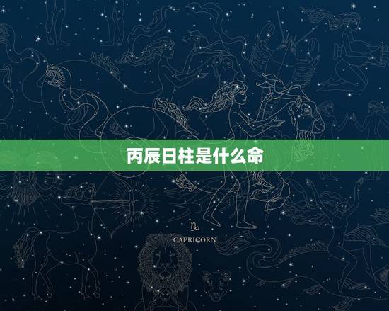 丙辰日柱是什么命，丙辰日柱婚姻