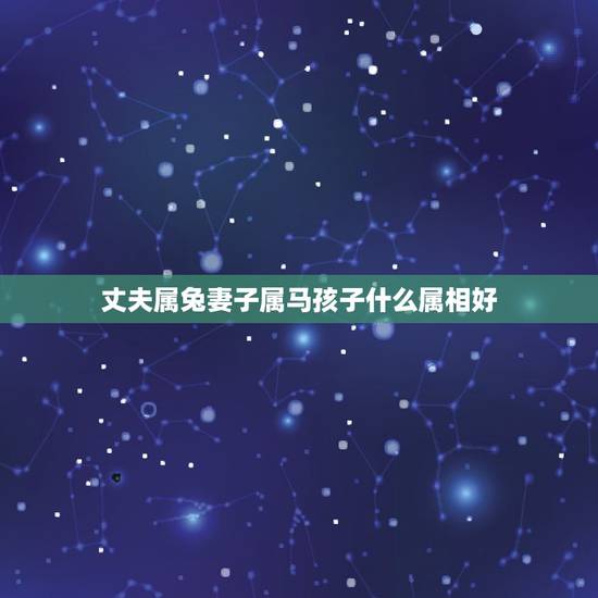 丈夫属兔妻子属马孩子什么属相好，爸爸属兔妈妈属马孩子什么属相好