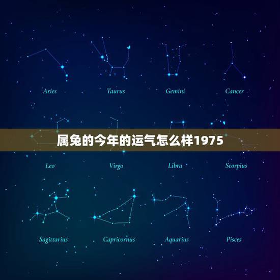 属兔的今年的运气怎么样1975，75年兔子今天运势怎样？