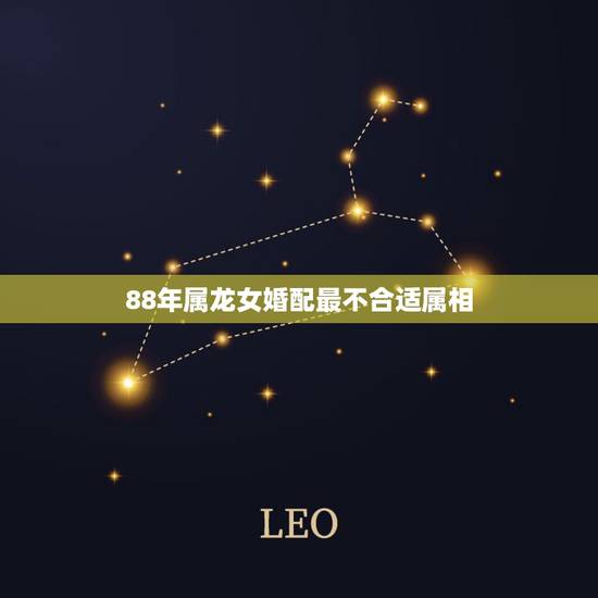 88年属龙女婚配最不合适属相,88年属龙的女孩最佳配偶是什么? 88年属龙女婚配最不合适属相,88年属龙的女孩最佳配偶是什么?