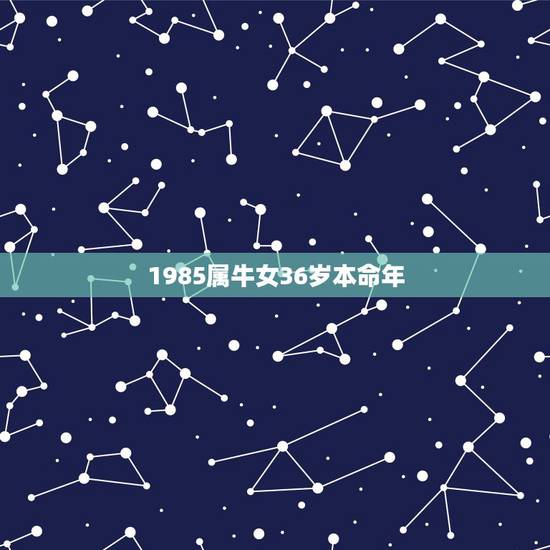 1985属牛女36岁本命年 85年属牛人在36岁后的命运