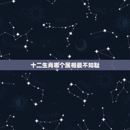 十二生肖哪个属相最不知耻,十二生肖哪个属相最差 十二生肖哪个属相最不知耻,十二生肖哪个属相最差
