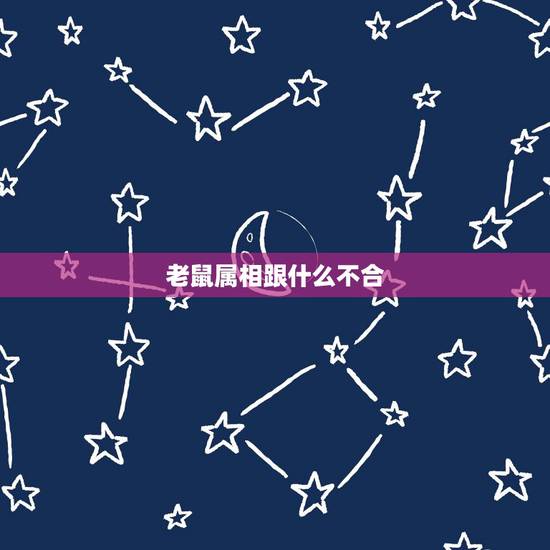 老鼠属相跟什么不合，老鼠属相和什么属相不合