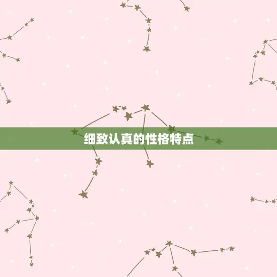细致认真的性格特点 细致认真的性格特点
