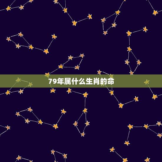 79年属什么生肖的命，1979年生辰八字查询表