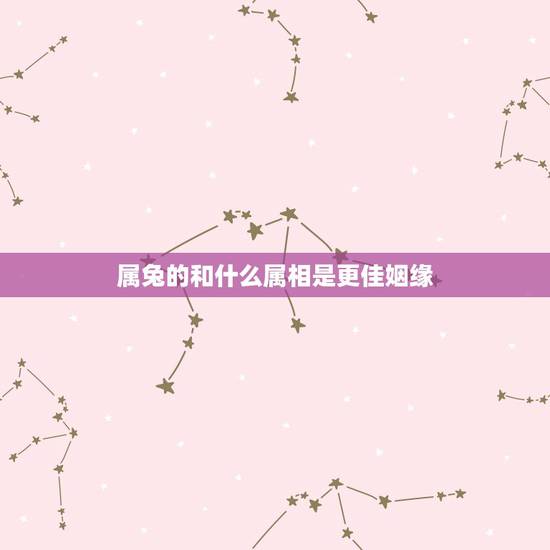 属兔的和什么属相是更佳姻缘，属兔人婚配最宜生肖
