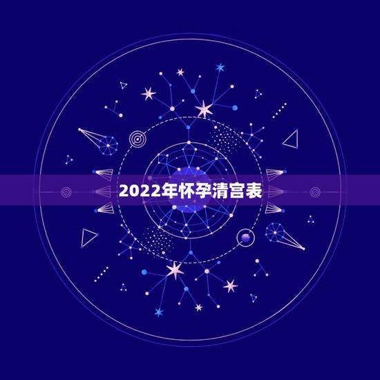 2022年怀孕清宫表，清宫生男生女一览表2021