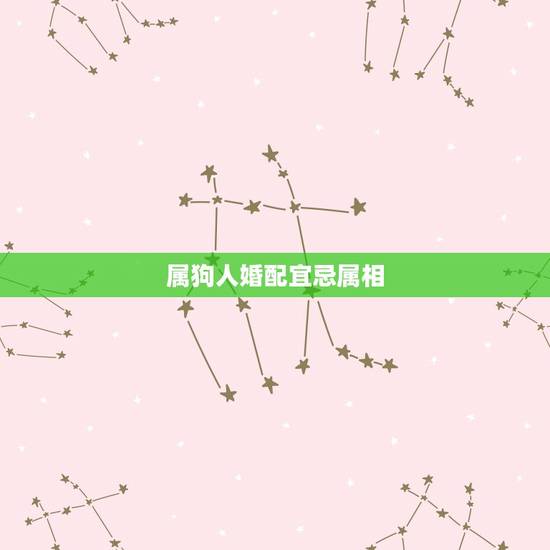 属狗人婚配宜忌属相，男属狗的和啥属相最配