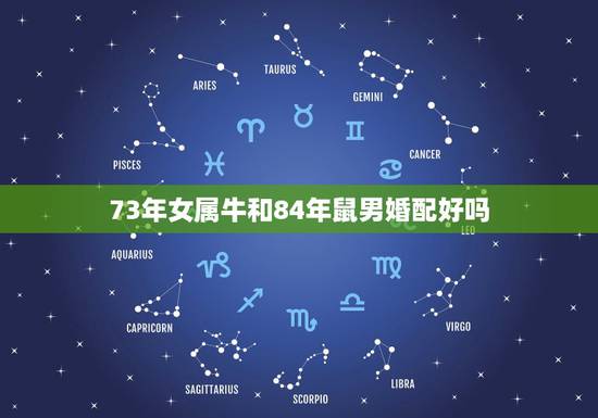 73年女属牛和84年鼠男婚配好吗，73年属牛天秤座和84年属鼠双鱼座能