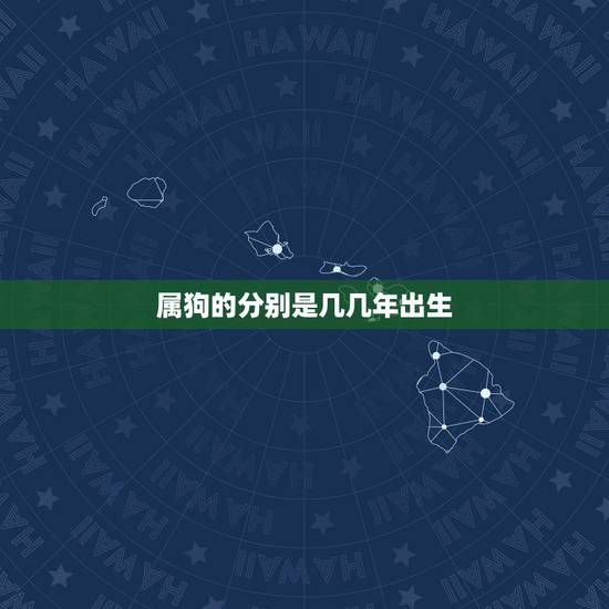 属狗的分别是几几年出生，属狗的人是哪年出生