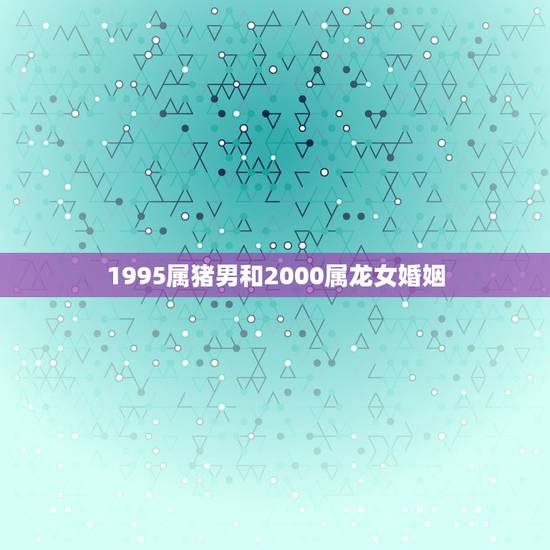 1995属猪男和2000属龙女婚姻,1995属猪的和2000属龙的八字 1995属猪男和2000属龙女婚姻,1995属猪的和2000属龙的八字
