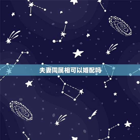 夫妻同属相可以婚配吗,属相不合就不能成为夫妻吗? 夫妻同属相可以婚配吗,属相不合就不能成为夫妻吗?