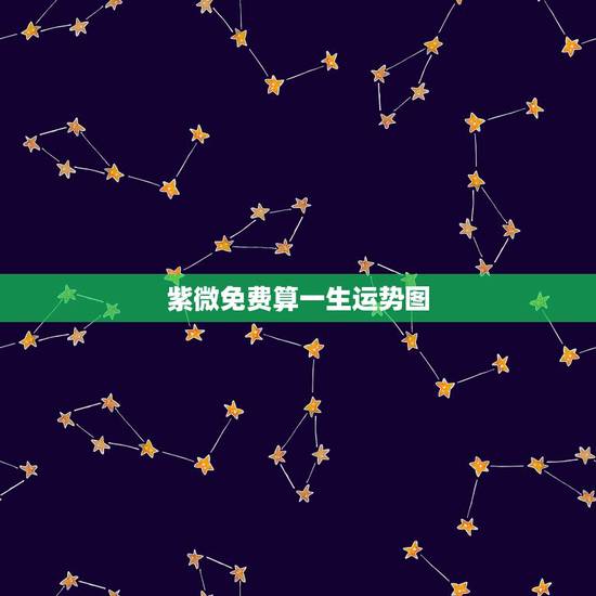 紫微免费算一生运势图，免费算命一生运势图？