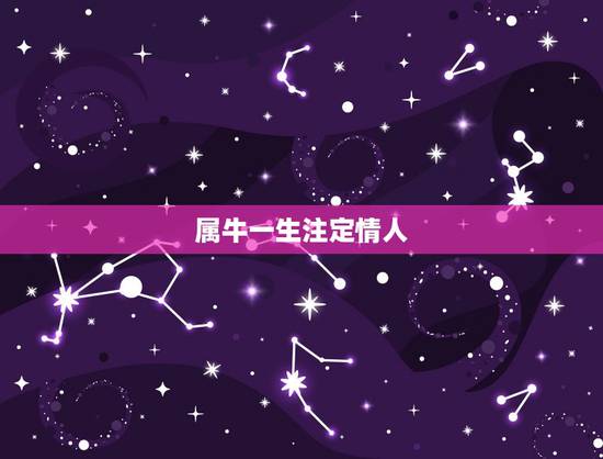 属牛一生注定情人，属牛的女人的情人