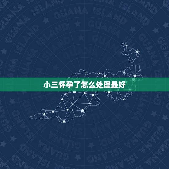 小三怀孕了怎么处理最好，小三怀孕了，想要老公跟我离婚怎么办？