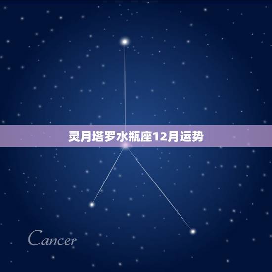 灵月塔罗水瓶座12月运势 灵月塔罗水瓶座12月运势