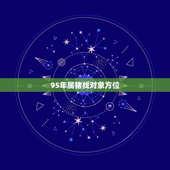 95年属猪找对象方位，属猪的95年男孩找对象