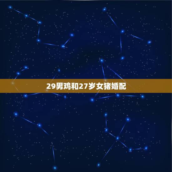 29男鸡和27岁女猪婚配，属相婚配:男属鸡和女属猪相配吗