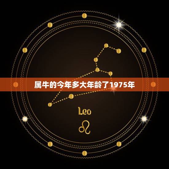 属牛的今年多大年龄了1975年，属牛的今年多大啊