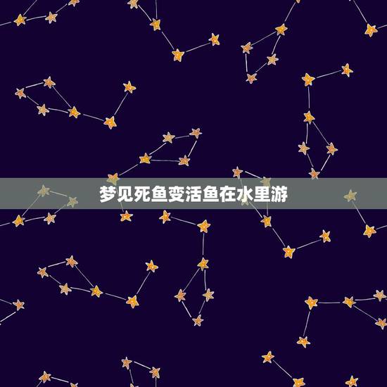 梦见死鱼变活鱼在水里游,梦见死鱼跳水变活 梦见死鱼变活鱼在水里游,梦见死鱼跳水变活