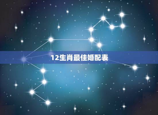 12生肖最佳婚配表，十二生肖婚配:属相合婚配对表