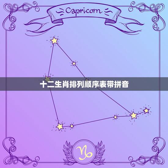 十二生肖排列顺序表带拼音，十二生肖拼音字母