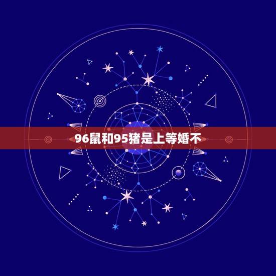 96鼠和95猪是上等婚不，95年属猪女和96年属鼠男结婚？