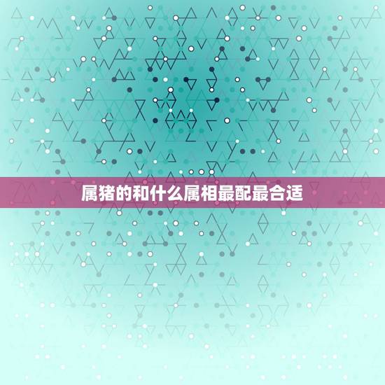 属猪的和什么属相最配最合适,属猪的和哪些属相相配 属猪的和什么属相最配最合适,属猪的和哪些属相相配