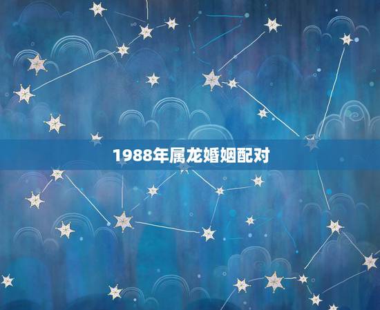 1988年属龙婚姻配对,1988年属龙婚姻更佳配偶 1988年属龙婚姻配对,1988年属龙婚姻更佳配偶