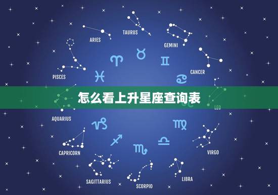 怎么看上升星座查询表，怎么使用上升星座查询表
