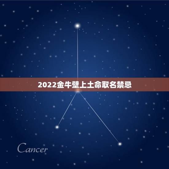 2022金牛壁上土命取名禁忌，2022 壁上土命取名要点