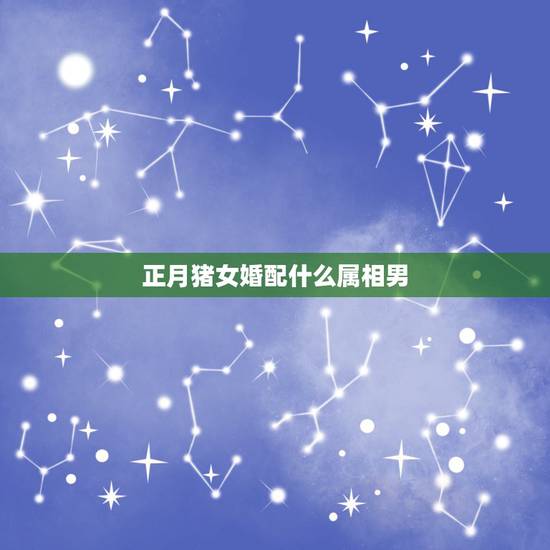 正月猪女婚配什么属相男，属猪的女生和什么属相最配