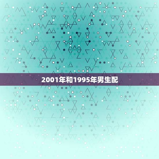 2001年和1995年男生配，01年男生什么时候可以结婚