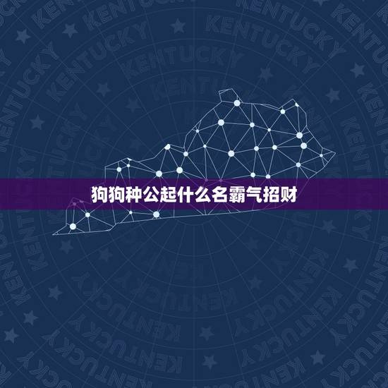 狗狗种公起什么名霸气招财,公狗狗霸气一点的名字有哪些? 狗狗种公起什么名霸气招财,公狗狗霸气一点的名字有哪些?