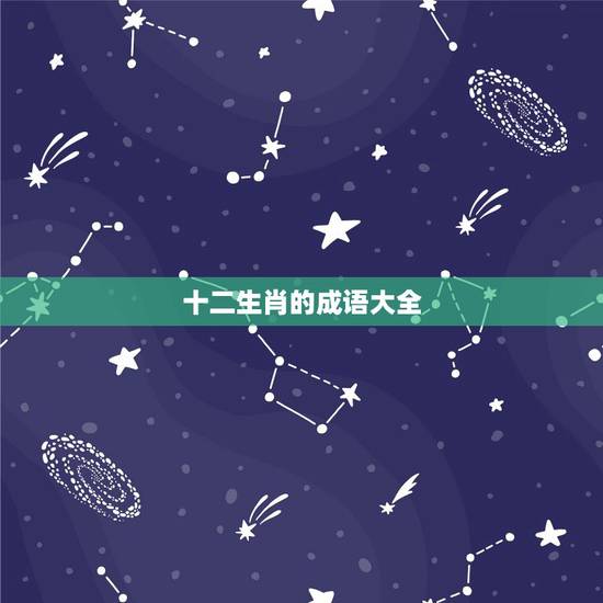 十二生肖的成语大全，十二生肖的成语12个