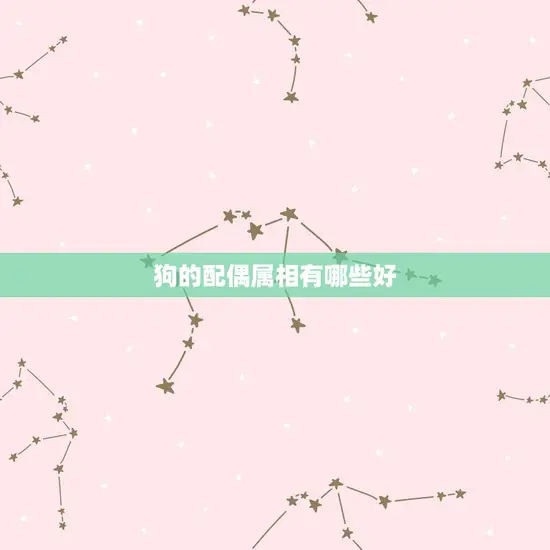 狗的配偶属相有哪些好