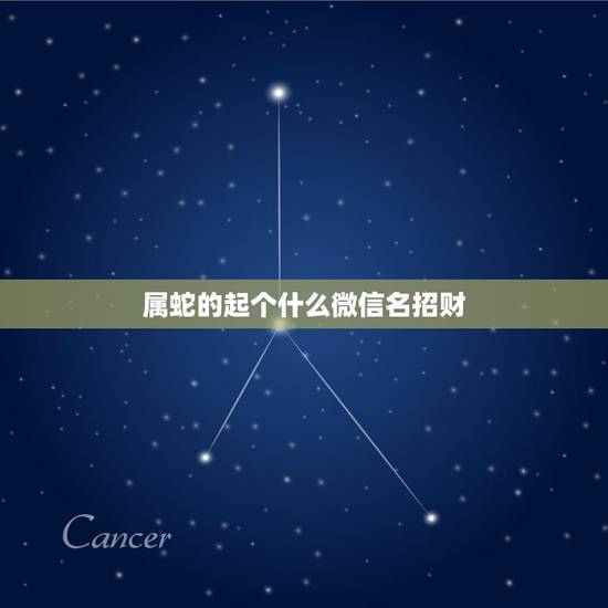 属蛇的起个什么微信名招财,属蛇的用什么微信头像,微信名最吉利? 属蛇的起个什么微信名招财,属蛇的用什么微信头像,微信名最吉利?