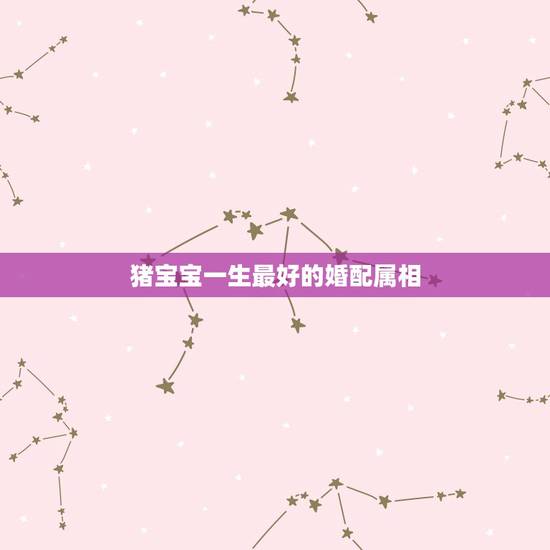 猪宝宝一生最好的婚配属相，属猪的和什么属相最配-百度