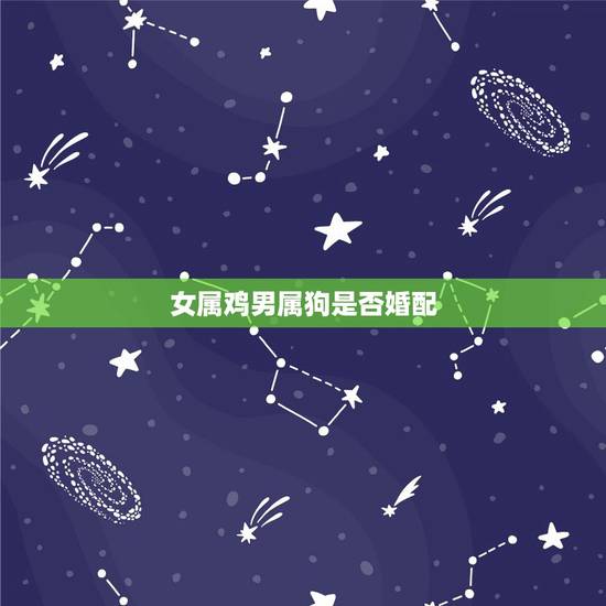 女属鸡男属狗是否婚配，男属狗和女属鸡相配吗
